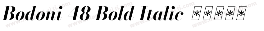 Bodoni 48 Bold Italic字体转换